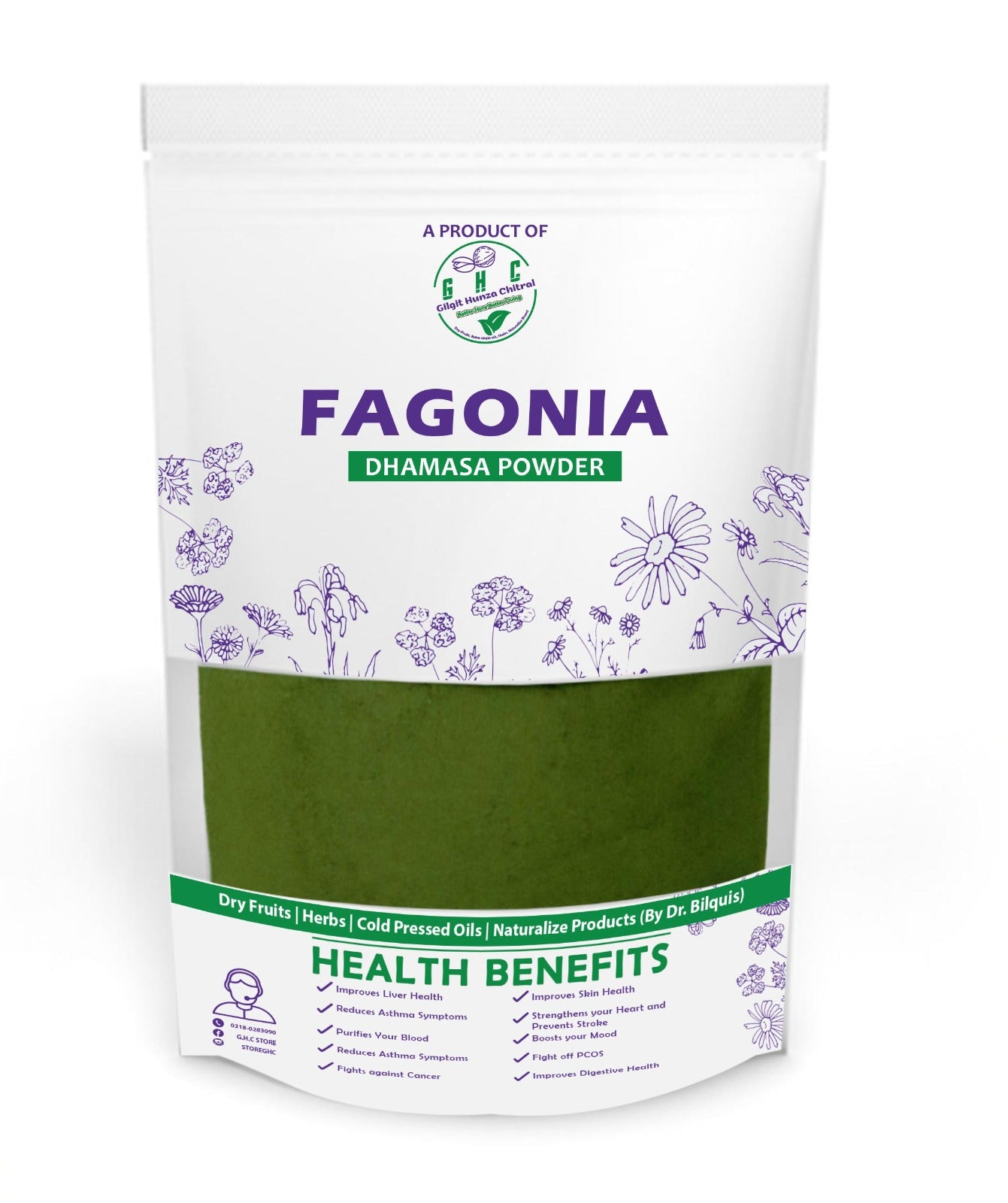 Dhamasa Powder Fagonia 100gm